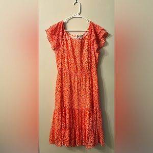 J.Crew floral midi dress. Size 8, good condition.